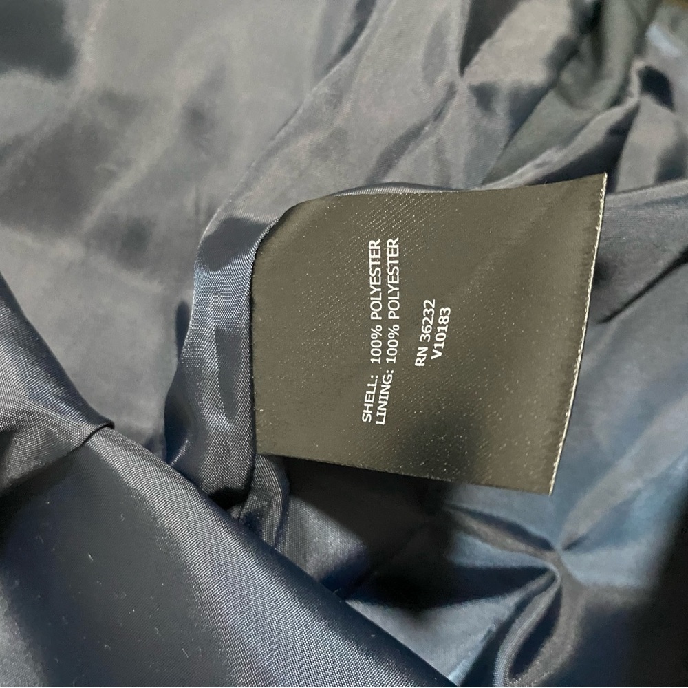 NWT ELLEN TRACY Women's City Rain Jacket with Hood Size Large Navy Blue NWT $150 - Picture 4 of 7